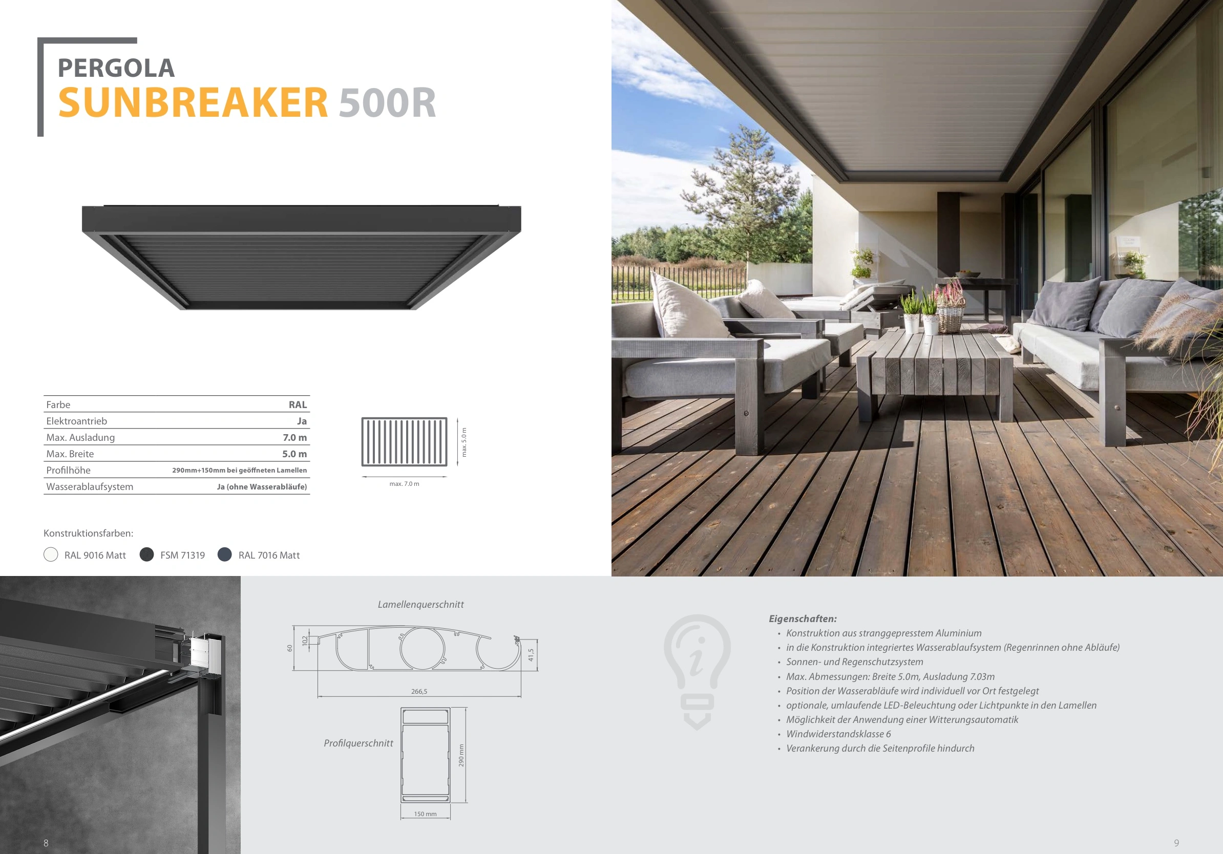 Pergola Sunbreaker 500R